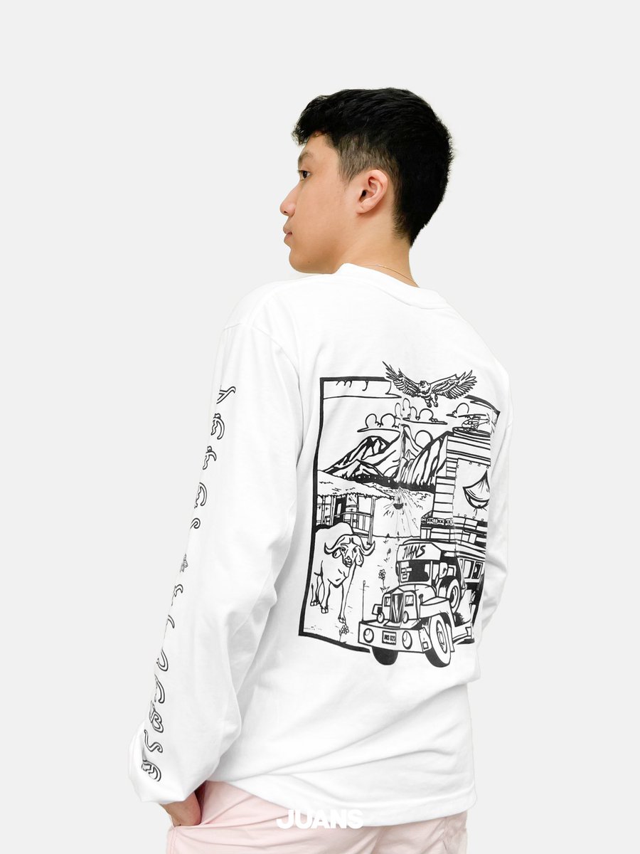juansph_'s tweet photo. 🌄 “𝐑𝐞𝐲𝐚𝐥𝐢𝐝𝐚𝐝” 𝐋/𝐒 🌄

Introducing our newest addition on our line, a long sleeves version of Reyalidad!

Available exclusively at 𝐉𝐮𝐚𝐧𝐬. What are you waiting for? Message us now! 

In Frame: Alyanna Zamora &amp; Carlo Legaspi

#Reyalidad
#WeAreJuans https://t.co/08SyvwlEI6