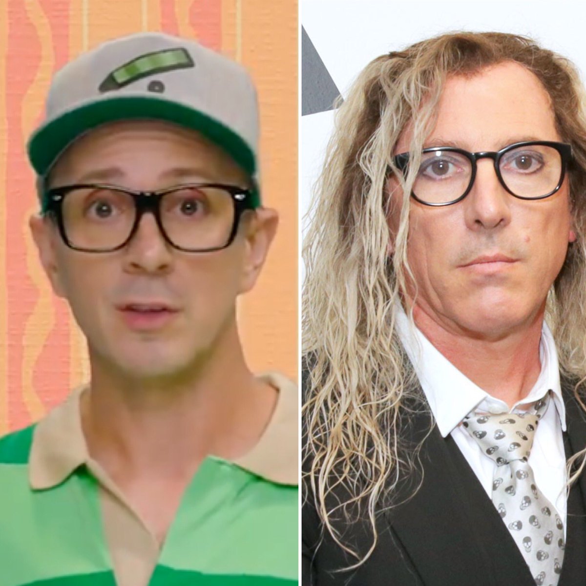 AngyL714's tweet photo. When I was younger, I always thought Steve left because Blue’s Clues got in the way of touring with Tool and forming A Perfect Circle and Pusifer 🤔#BluesClues25 #stevevsmaynard @tool @aperfectcircle @pusifer https://t.co/YoXGq3A6nN