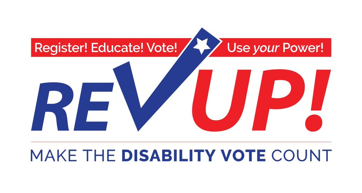 What is National Disability Voter Registration Week? 
Every year, the REV UP Campaign coordinates National Disability Voter Registration Week to increase the political power of people with disabilities by sharing resources and registering voters.  aapd.com/advocacy/votin…