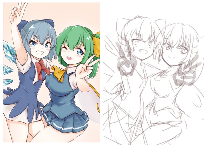 並べるとなんでこうなったのかよくわかんなくて???ってなる 