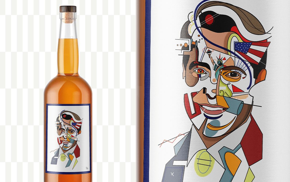 CoinDesk's tweet photo. .@SkyBridge founder @Scaramucci has jumped into to NFT game with the launch of Flatter, a platform with perks like bottles of rare whiskey emblazoned with a portrait of the man himself 

@egreechee reports.
 
 https://t.co/FwhSoT3qQ9 https://t.co/C66RhFrPrO