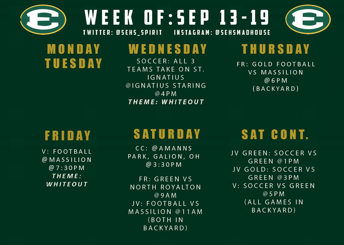 Big Games this week! Get out and support! #edups