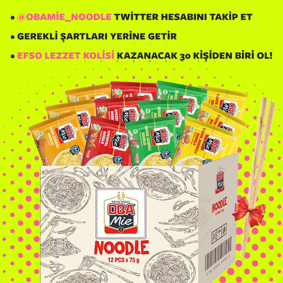 ***YARIŞMA ZAMANI!***

Obamie Noodle ve chopstick gibi #efsoikili olduğunuzu düşündüğün arkadaşını bu tweetin altına etiketle, etiketlediğin arkadaşınla birlikte Efso Lezzet Kolisi kazanma şansı yakala! 😍
#Obamie #ObamieNoodle #EfsoLezzet #Yarışma