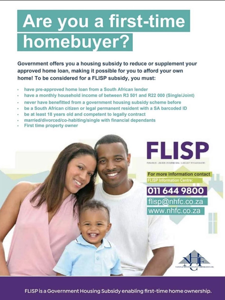 GP_DHS's tweet image. Government offers you a housing subsidy to reduce or supplement your approved home loan, making it possible for a first-time buyer to afford their own home #FLISP #FLISPSubsidy #growinggautengtogetherhere