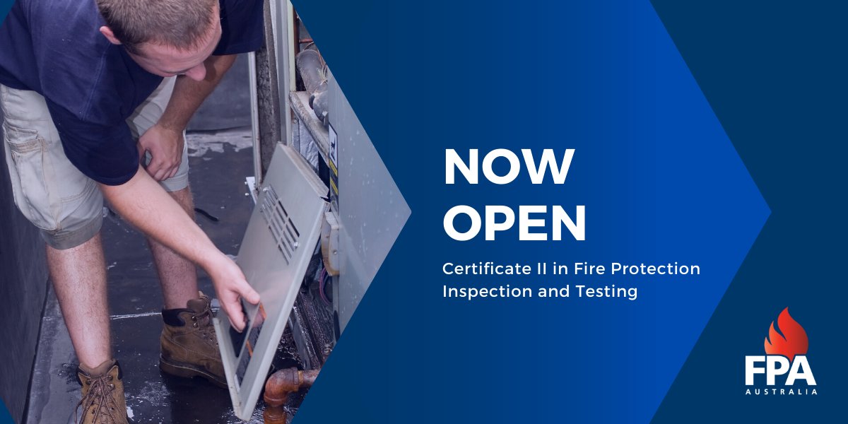 fpaaustralia's tweet photo. We are excited to announce that Certificate II in Fire Protection Inspection and Testing is now open for enrolments through our RTO.
https://t.co/I20Slpshhw
#RTO #cert2 #training #inspectandtest https://t.co/uVfvACBjS7