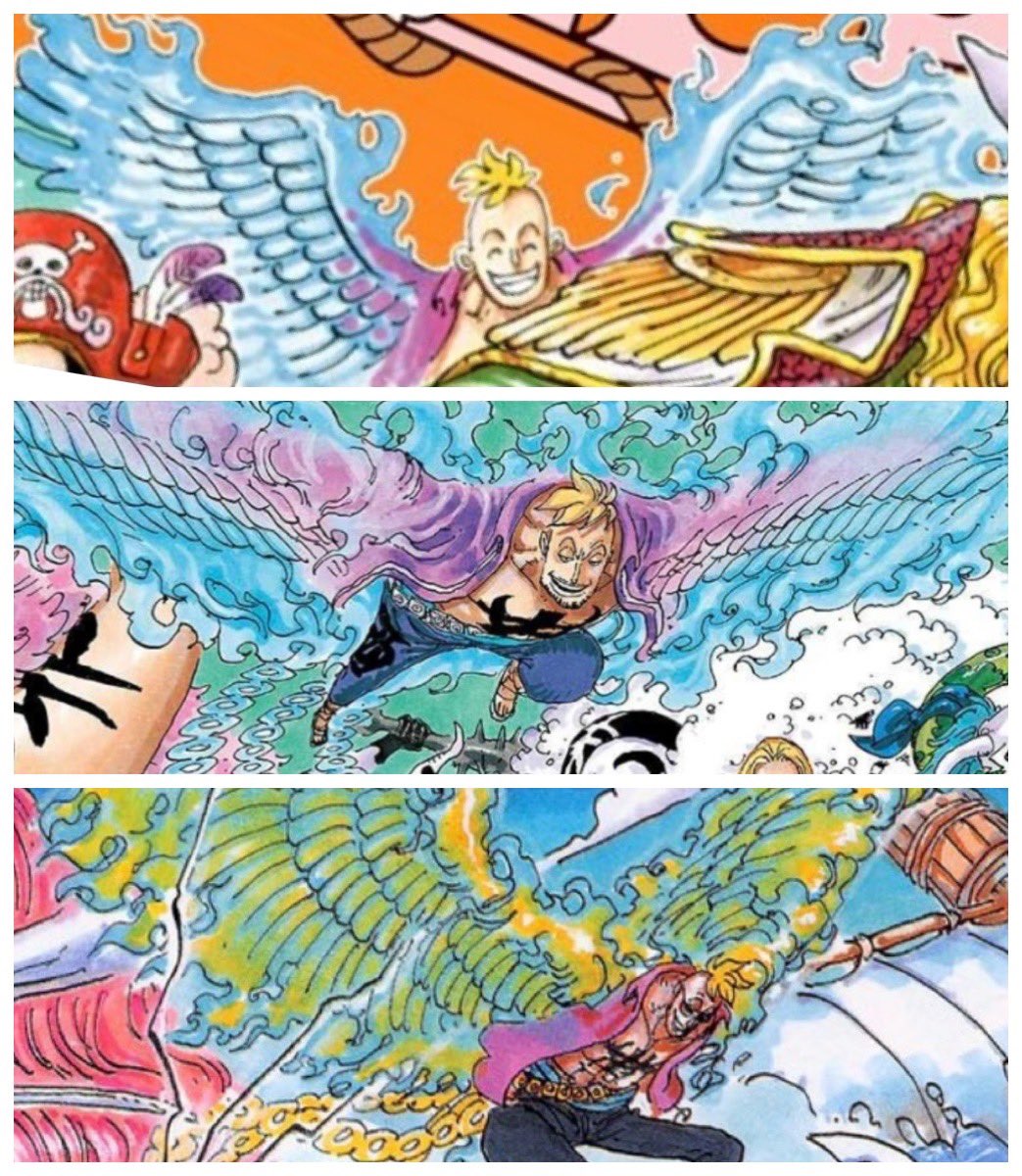 今週のワンピ のポスターに描かれたマルコの翼の色がいつものカラーと