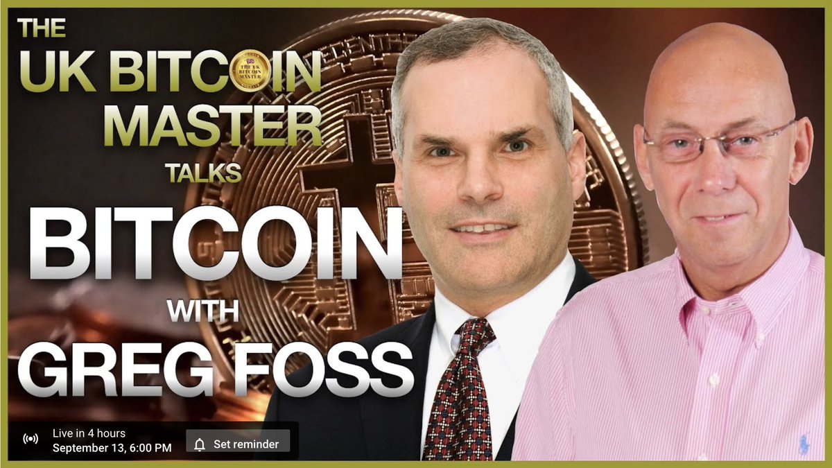 UKBitcoinMaster's tweet image. Excited!!
@FossGregfoss 
Set your reminders!