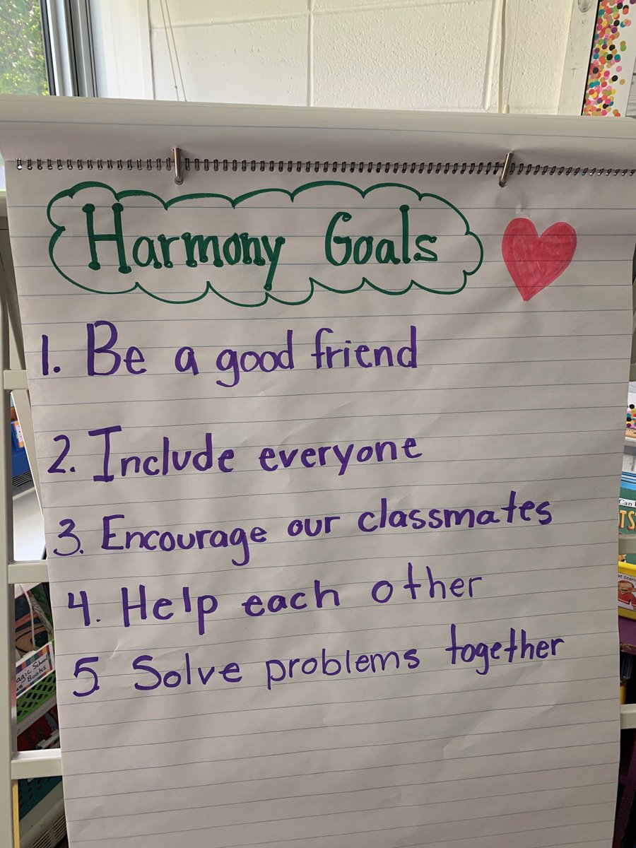 Students in Ms. Mormino's and Ms. Diesenberg classes are collaboratively establishing their Harmony community goals for the year.  #SEL #POBProud @POBSchools @marytomeara @AlisonJClark @DMorminoPOB @jenniferlottpob