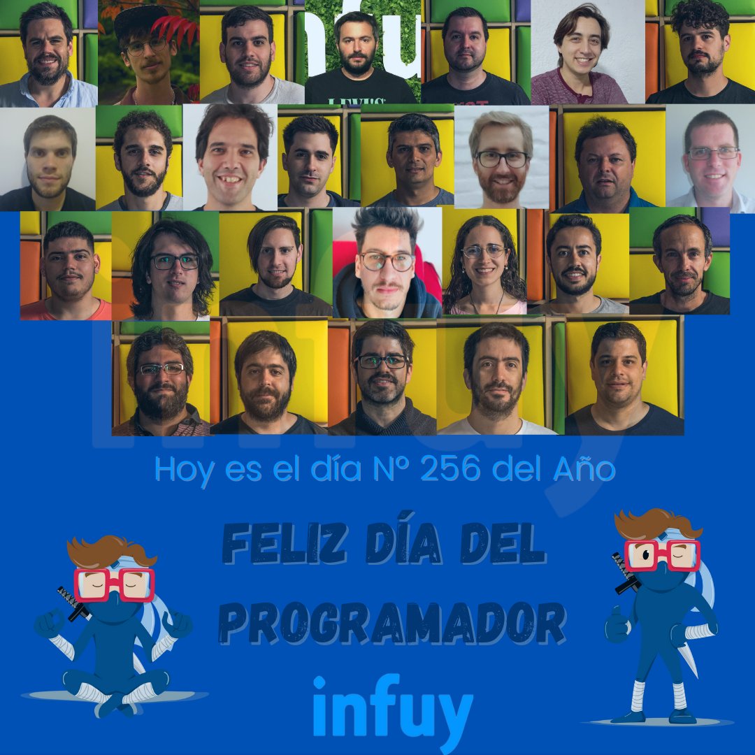 infuy's tweet photo. ๐ฉโ๐ป Muy feliz dรญa para todos los Programadores y especialmente a nuestro #ninjateam de @infuyโผ๏ธ
#desarrollosoftware #programadores #developers #256 #NinjaTeam #uruguay #chile #montevideo #infuy #blockchain https://t.co/asa3NJCwpV