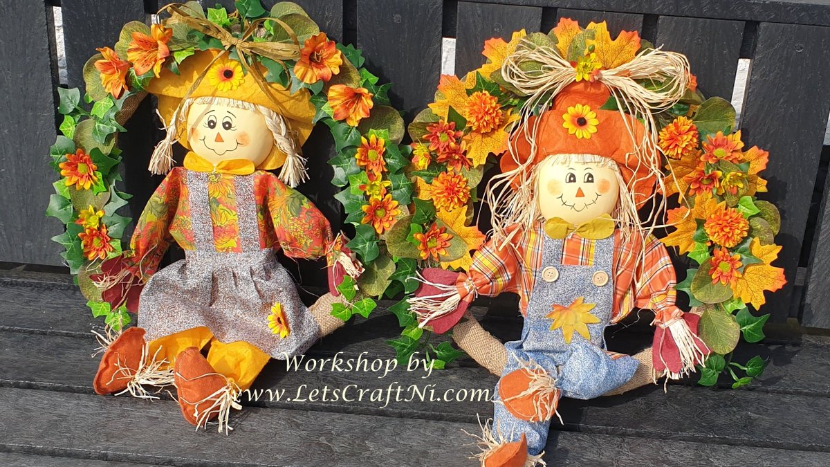 LetsCraftNI's tweet photo. Excited to offer a NEW Creative Workshop - join me to make an Autumn Scarecrow Wreath suitable for indoor/outdoor, on 7 October 7-8.30pm #Glengormley venue. What better way to start Autumn! Bookings via eventbrite link:
https://t.co/6lh27JHjyz
#wreathworkshop #autumnworkshop https://t.co/iusrcougHf