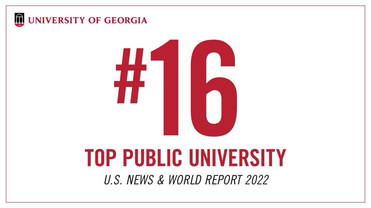 UGA (@universityofga) on Twitter photo #CommitTo academic excellence: <a href="/usnews/">U.S. News & World Report</a> has named UGA the no. 16 Top Public University, making this our sixth consecutive year in the top 20. Go Dawgs! t.uga.edu/7nq #CommitTo academic excellence: <a href="/usnews/">U.S. News & World Report</a> has named UGA the no. 16 Top Public University, making this our sixth consecutive year in the top 20. Go Dawgs! t.uga.edu/7nq
