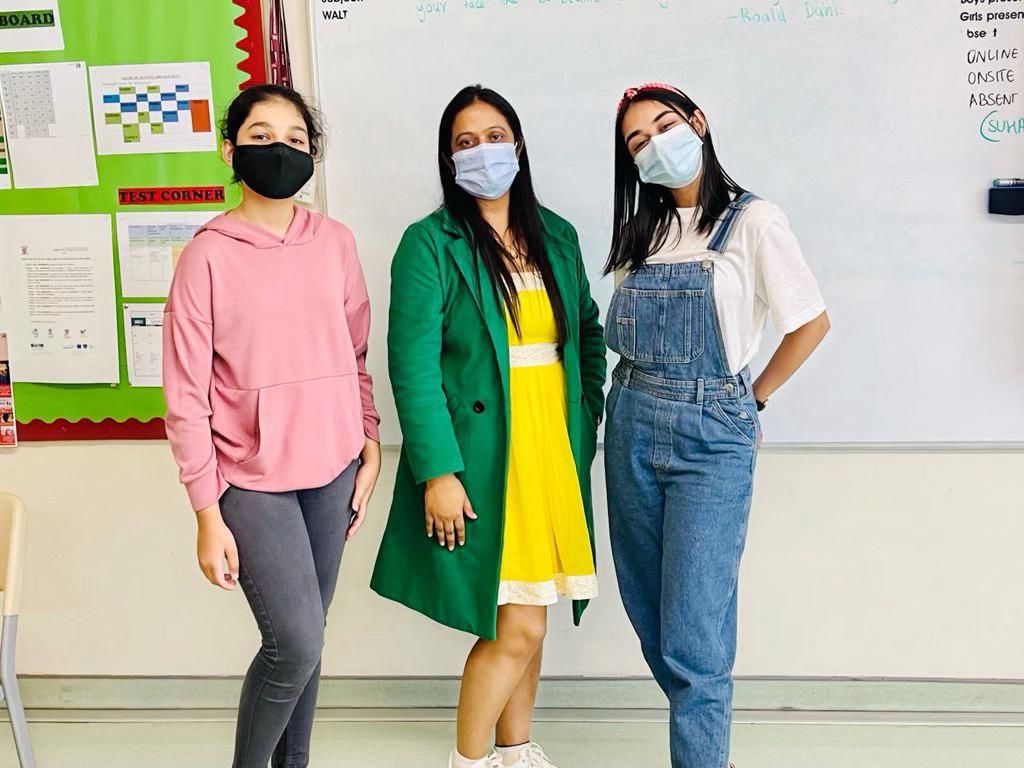 PawasTiwari511's tweet photo. Roald Dahl's Day at NMS!! We tried to dress up as Ms. Honey, Lavender and Matilda. Here's to more fun events like such in the future! Hip hip hurrah! #roalddahlday2021 
@gemsnms_alkhail
@Fatima_Martin 
@TeresaRusten https://t.co/ib4c4QvtcV