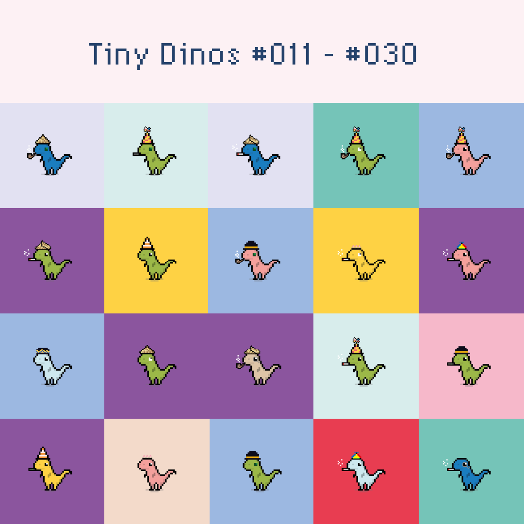 tinyDinos_'s tweet photo. Thanks to all of your generosity, we're happy to announce that Tiny Dinos #011 - #030 has been minted! Come have a look and grab these babies at 0.02BNB if they catch your eyes! 🥰

https://t.co/bWkSmctvlw

#MalaysiaNFT #NFTCommunity #pentasio https://t.co/vwk5ZxCrcS