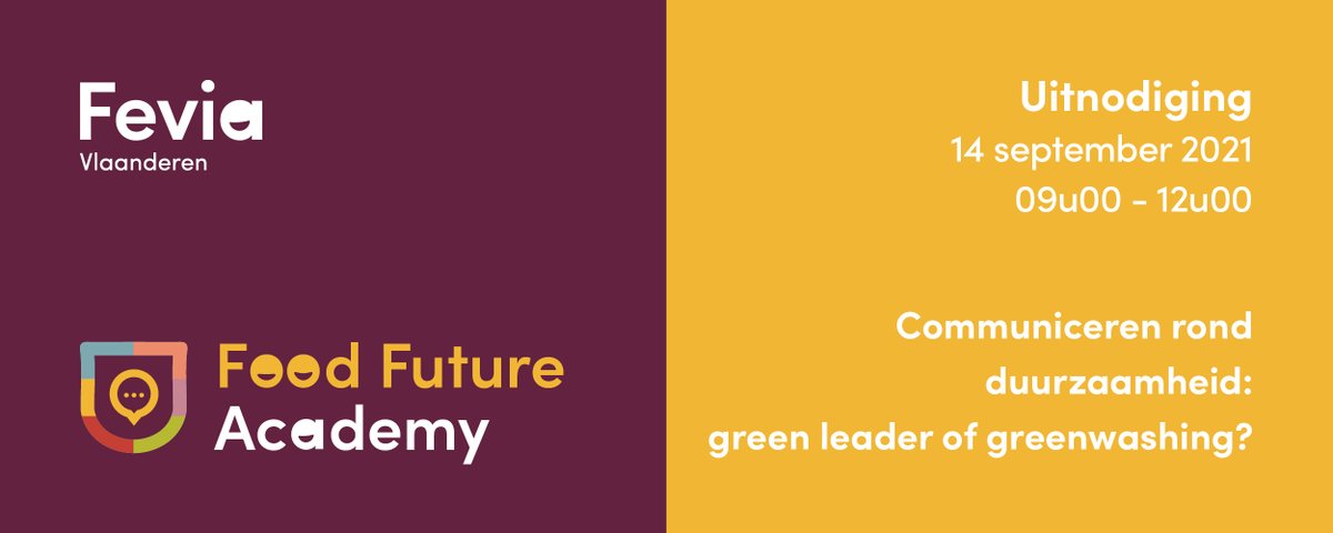 ⏳ Om 9u30 gaat de tweede sessie door van de #FoodFutureAcademy over geloofwaardig communiceren rond #duurzaamheid. Heb je interesse om deel te nemen? Volg live via deze URL👇
fevia.live-events.live