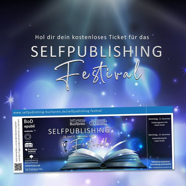 Das Programm für das Selfpublishing Festival steht fest. Hast du dir dein Ticket schon gesichert? selfpublishing-buchpreis.de/selfpublishing…