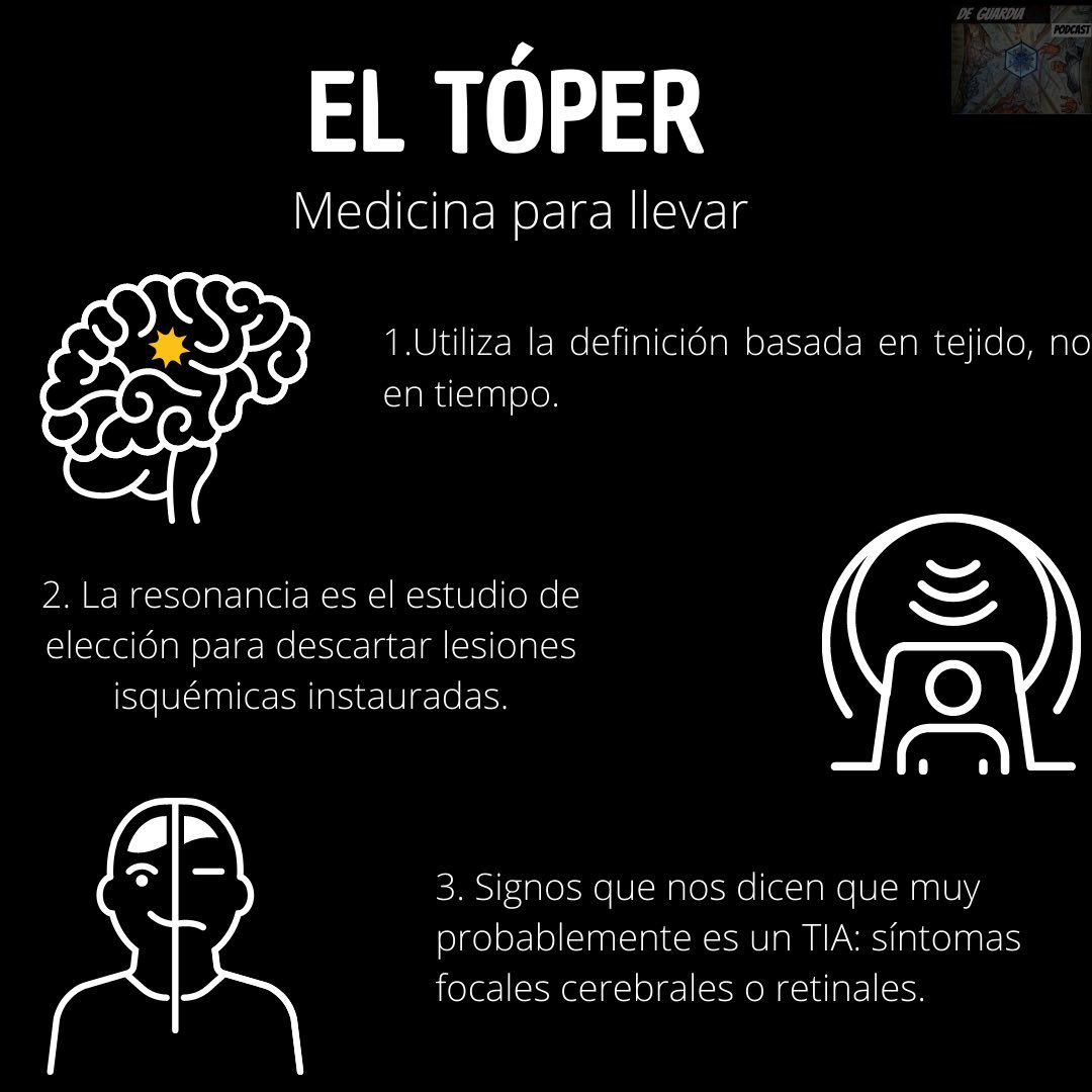 DeGuardia2020's tweet photo. Back in black! 
El Tóper de nuestro episodio más reciente, ataque isquémico transitorio 🧠
Escúchalo en todas las plataformas y síguenos en nuestras redes sociales 😎 https://t.co/MHpfLwxeyY