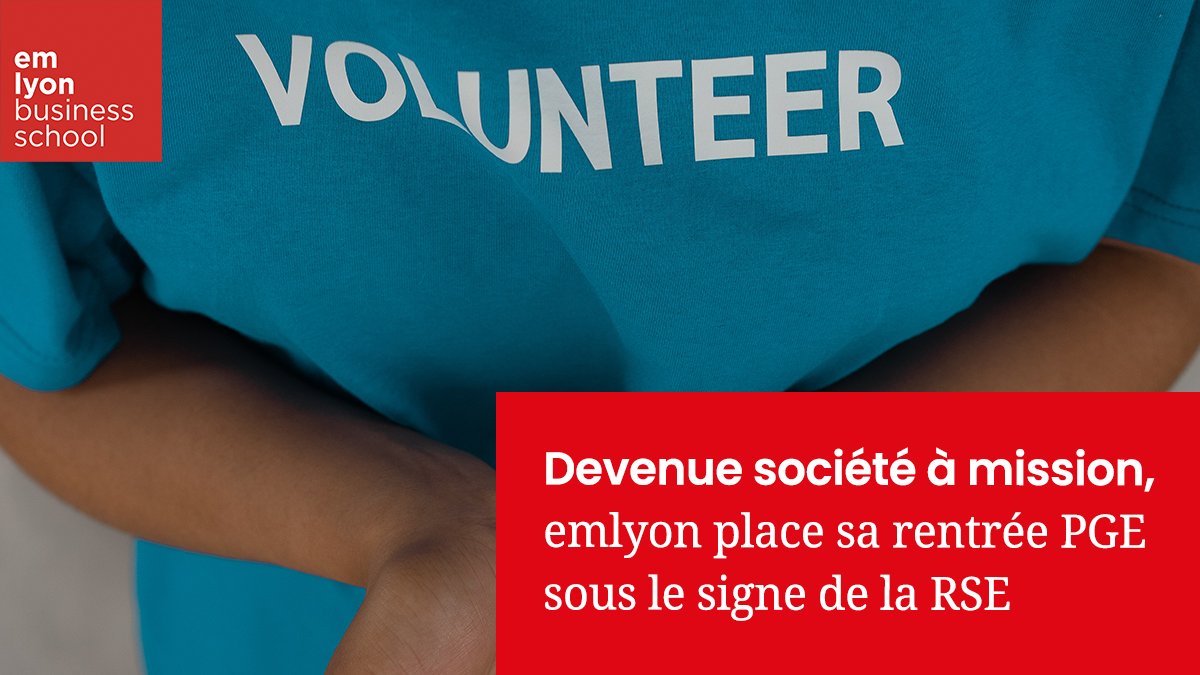 Devenue société à mission, emlyon dévoile sa raison d'être 👉 "Former et accompagner tout au long de leur vie des personnes éclairées qui transforment les organisations avec efficacité pour une société plus juste, solidaire et respectueuse de la planète." bit.ly/3z9431o