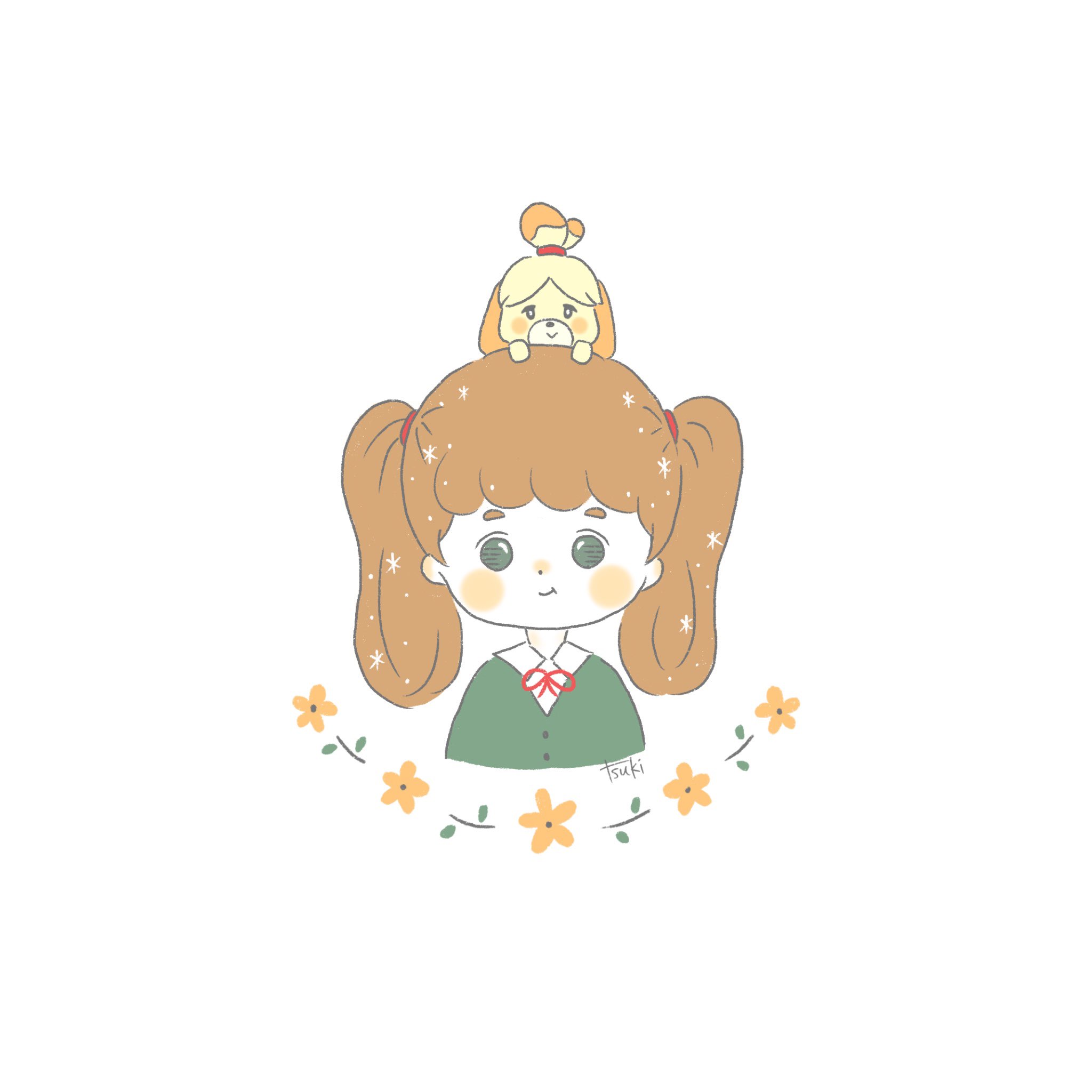 Tsuki しずえちゃん 頭に乗せてみた イラスト イラスト好きな人と繋がりたい ゆるい絵 ゆるい イラスト ゆるかわ 癒し お絵描き フォローミー Illust あつ森イラスト しずえさん 女の子イラスト T Co Quoyoof8fp Twitter