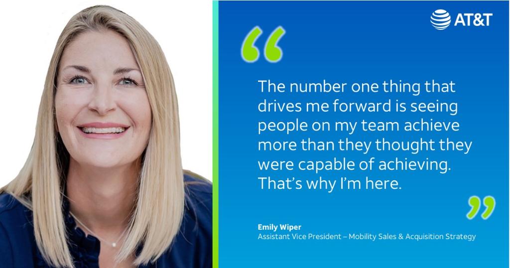 As a savvy seller and relationship builder, #Sales AVP Emily Wiper believes there's never been a better time to join #LifeAtATT. Find out how a Business Sales #career with us helped reveal her true potential: go.att.jobs/6014yNjqo