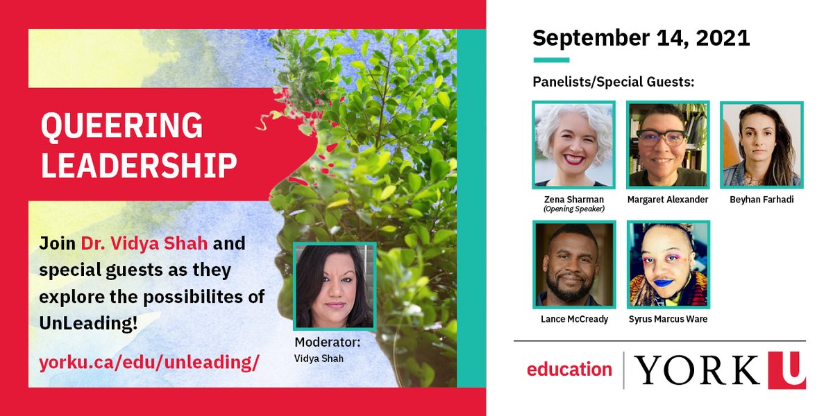 Launching tomorrow! 

Episode 3: Queering Leadership

#UnLeading #2SLGBTIQ+ #Queering #Leadership. 
Learn more: bit.ly/Queeringleader…

<a href="/YorkUeducation/">York University Education</a> @VidyaShah6 @zenasharman <a href="/syrusmarcusware/">syrus marcus ware</a> <a href="/LanceTrevor/">Lance T McCready</a> <a href="/BBFarhadi/">Beyhan Farhadi, PhD</a>  <a href="/The519/">The 519</a> <a href="/PFLAG/">PFLAG National</a> <a href="/PflagYorkRegion/">Pflag York Region</a>