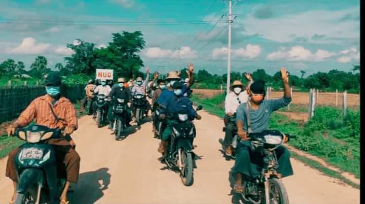 SRMforJustice's tweet photo. WETLET | Locals of WetLet township staged a marching motorcycles strike to support @NUGMyanmar &amp; UN Ambassador U Kyaw Moe Tun against Genocidal Military Junta. 

#KyawMoeTunRepresentsMyanmar #UN_RecognizeNUG #Sep13Coup #WhatsHappeningInMyanmar https://t.co/JwVud33mFa