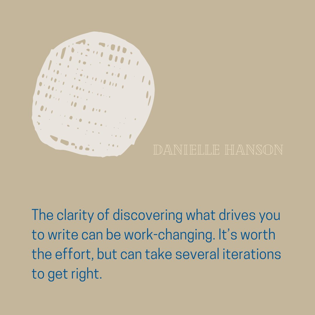 In this month's blog, Danielle Hanson stresses getting clear on why we write.  💬 <a href="/daniellejhanson/">Danielle Hanson</a> #georgiawritersassociation 
👉 Join GWA to read more! bit.ly/2Esb8nj