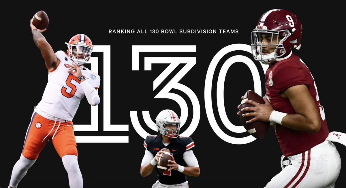 4. Iowa
9. Penn State
34. Iowa State
65. Texas Tech
80. Florida State
128. Colorado State

The Athletic 130, ranking all 130 teams: https://t.co/mnl8wNqUu0

(Subscribe in the link for 50% off) https://t.co/ZqdT0K3l6r