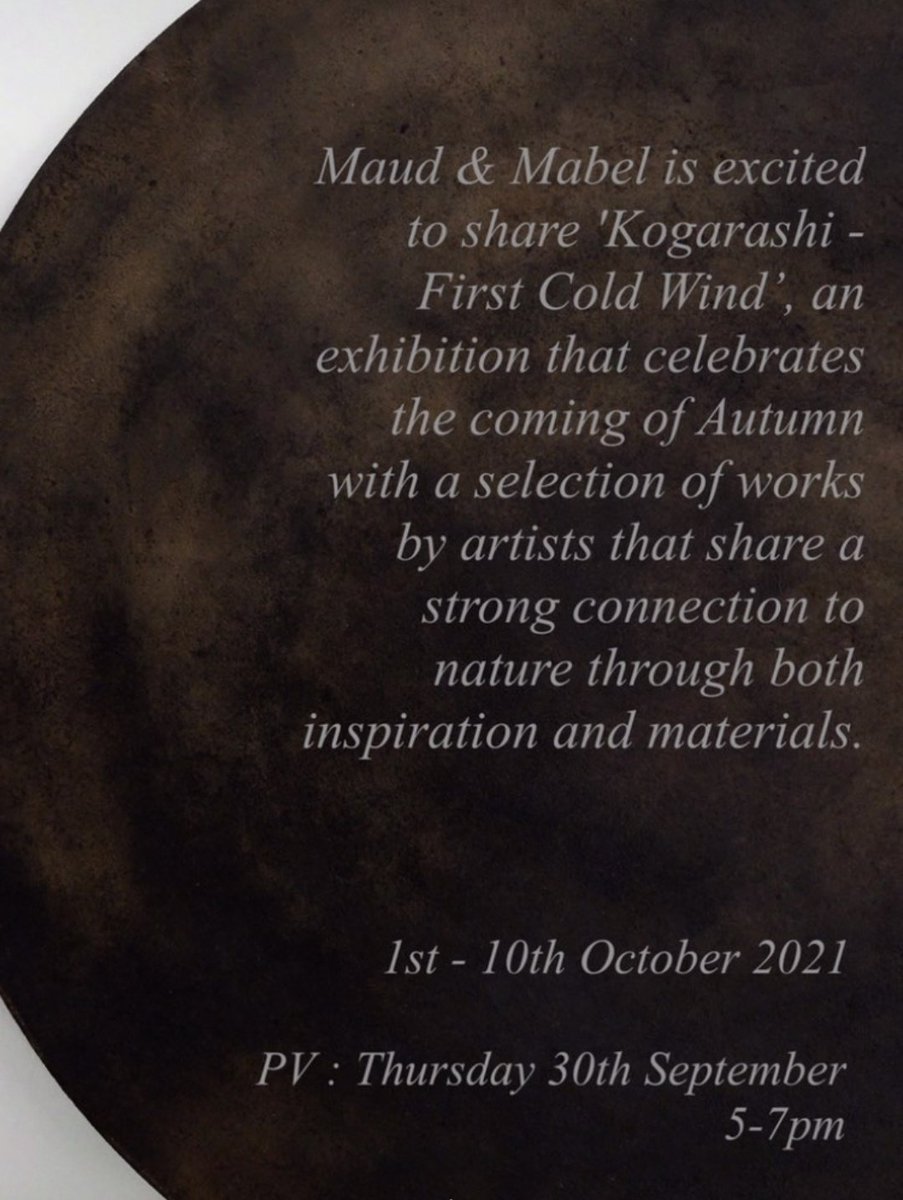 Up next <a href="/maudandmabel/">Karen Whiteley</a>!
So exited!
(our new plate on back ground 🌑) 
We'll post about details in very close future. 
But we'll have a day off for today 

次は<a href="/maudandmabel/">Karen Whiteley</a>! 

#craft #woodworking #woodcarving #woodturning #exhibition #Kogarashi #maudandmabel #londoncraftweek #lcw