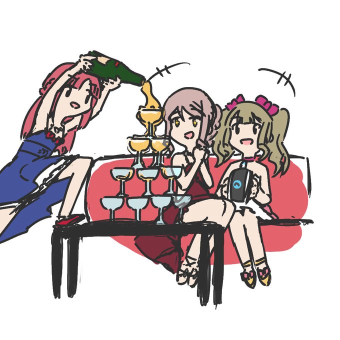 シャンパンタワー〜

 #アリスギアお絵かき 