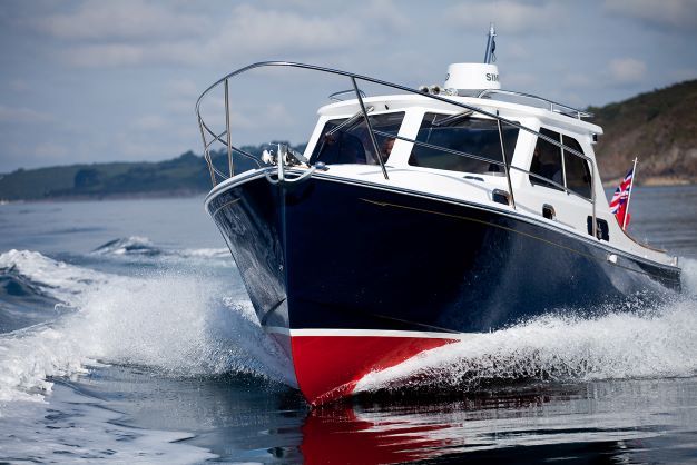 Cockwells's tweet photo. Our #DuchyMotorLaunches combine classical lines with modern luxury. Join us alongside the #Duchy27 and #Duchy35 at M101-103 @SotonBoatShow and experience the contemporary styling and artisan craftsmanship for which we are renowned #Cockwells25 #SIBS21 #StyleAndCraftsmanship https://t.co/i8I1M3yHbg