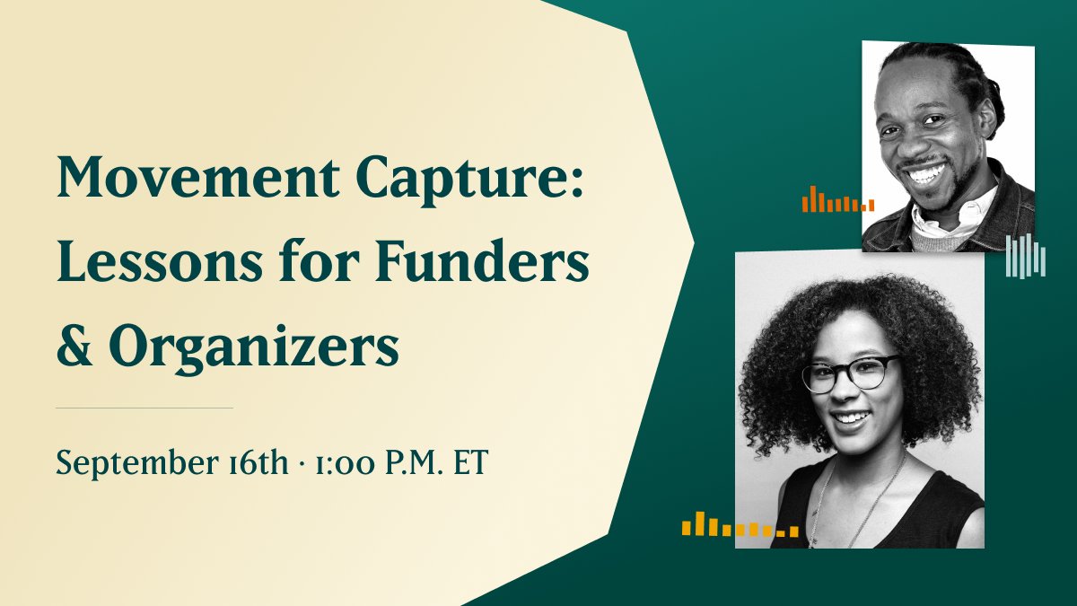 Tomorrow 9/16 at 1pm ET, @dorianwarren is sitting down with @meganfrancis and @MauriceWFP to talk about #MovementCapture and the relationship between funders and organizers. 

This is one you won't want to miss. Register here: forms.gle/AdE3L7BcNdmZ76…