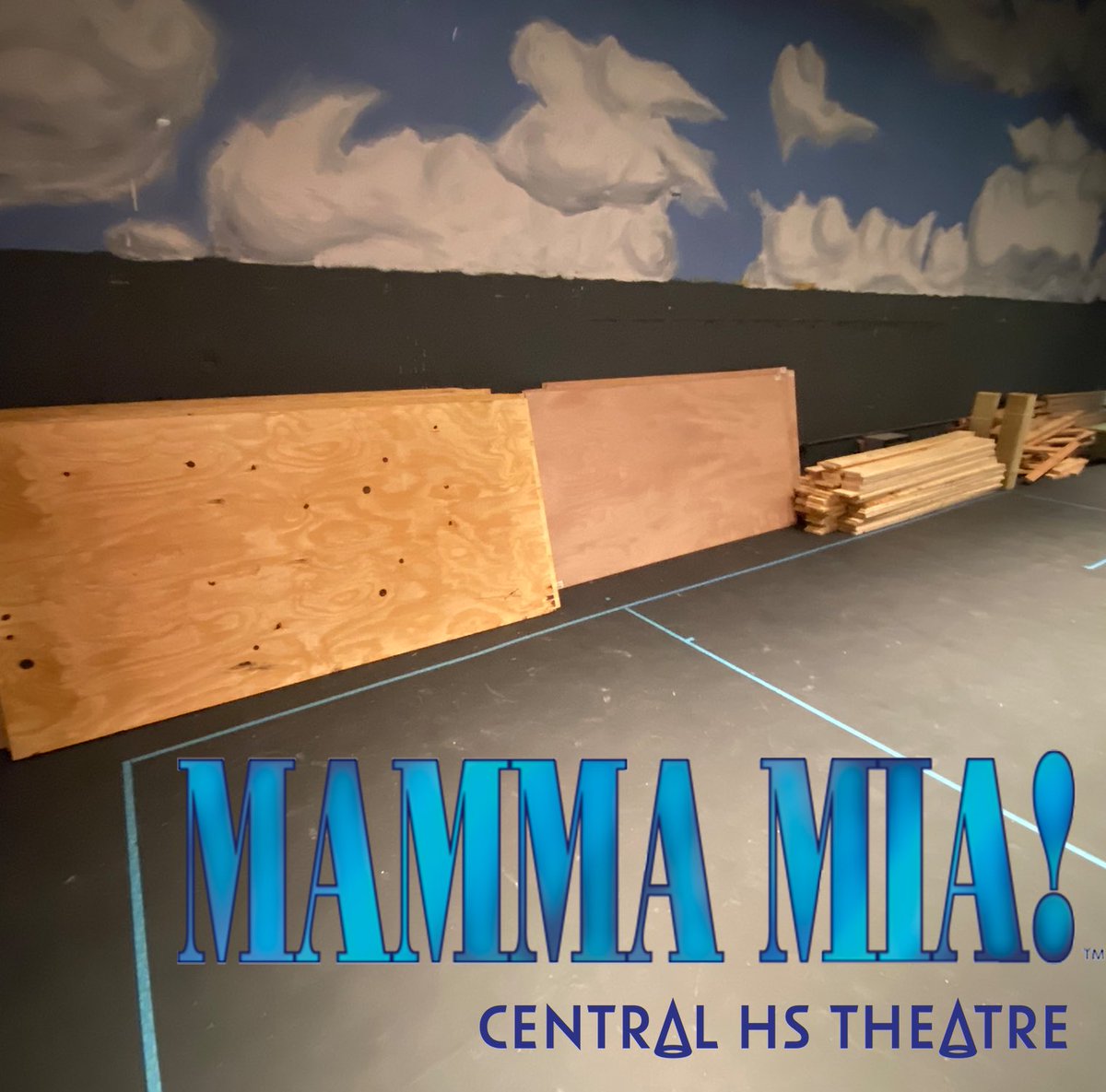 The Mamma Mia set has arrived! Some assembly required…