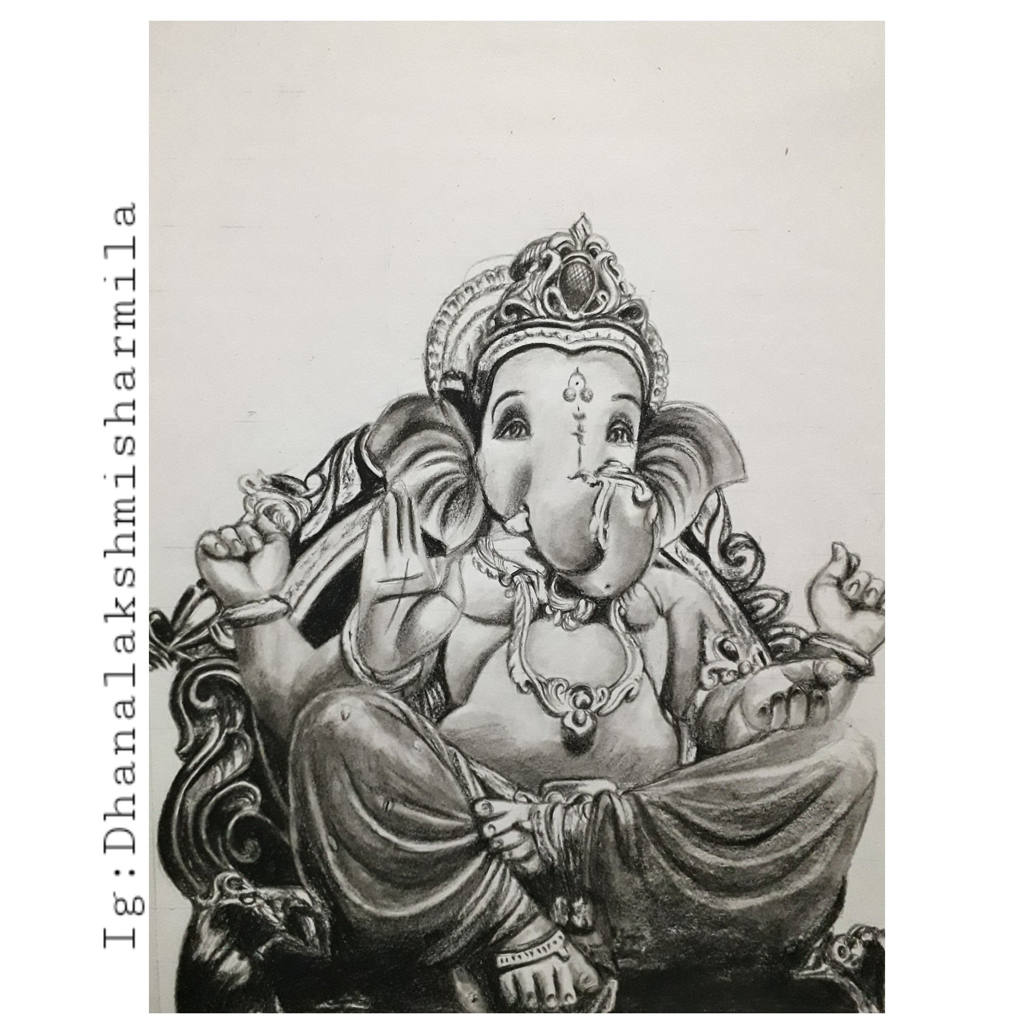 Vinayagar pencil drawing deals