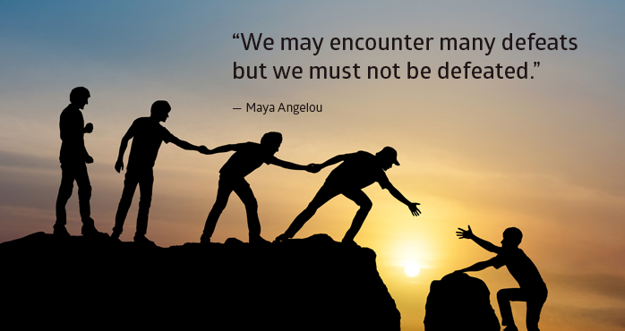 SusanCarsonRW's tweet photo. Being challenged in life is inevitable. Being defeated is optional. #MondayMotivation https://t.co/PKIDTBSNYP