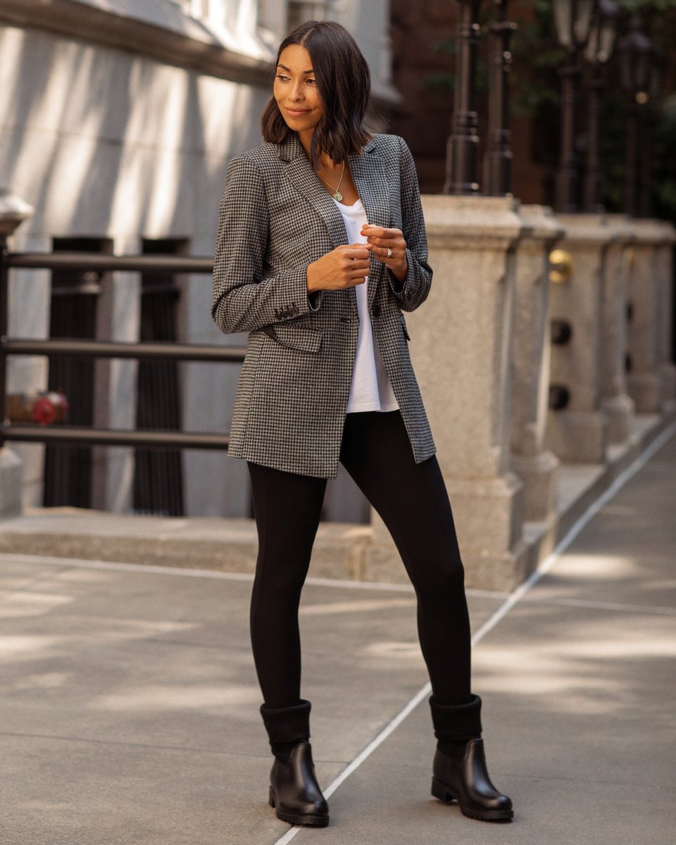 houndstooth boyfriend blazer