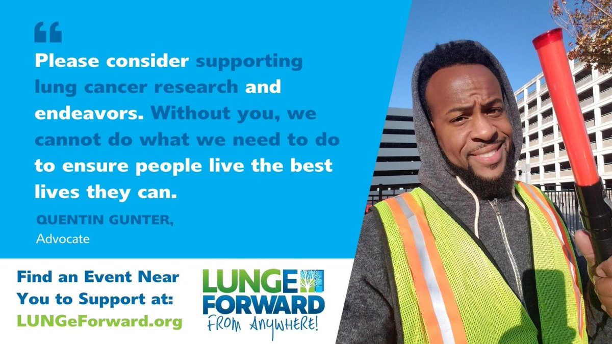 LC_Initiative_'s tweet photo. Find out why advocates like Quentin Gunter keep coming back to LCI's #LUNGeForward events. We'll give you a hint: it's not only to fundraise, it's about the community &amp; creating HOPE: https://t.co/is751L4IER

Visit https://t.co/EcFaT128wT &amp; find an event to support today! https://t.co/g9LeTQyNN1