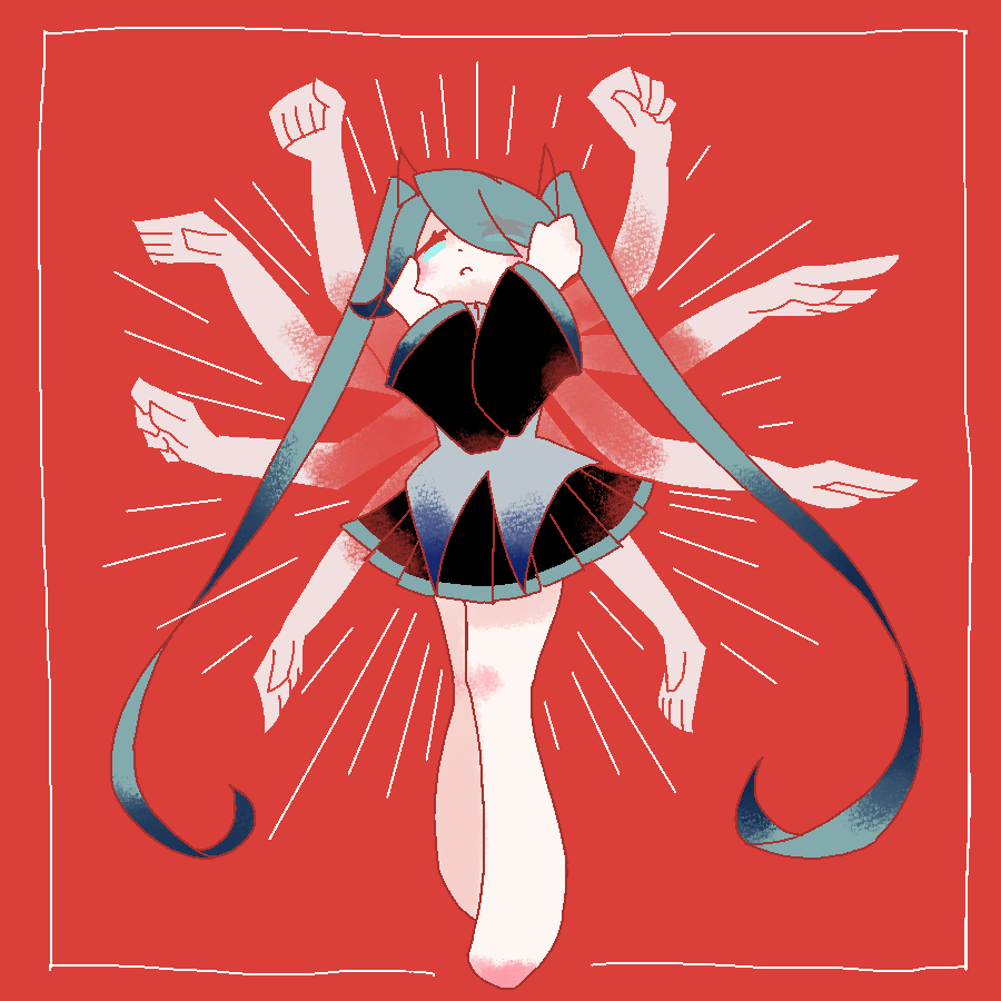 初音ミク 「hand 」|なののイラスト