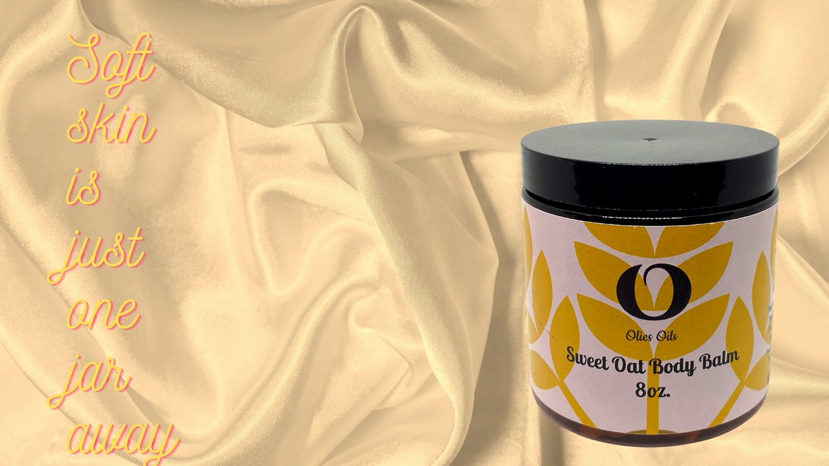 Grab Olies Oils Sweet Oat Body Balm  to help lock moisture and soften your skin with each use. Grab your while supplies last.