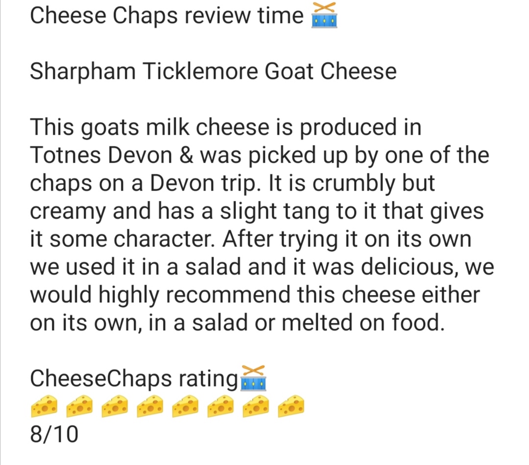 cheese_chaps's tweet photo. #cheesechaps review time &amp; this time its Sharpham Ticklemore Goat Cheese from @SharphamCheese
Have you tried it? #cheesereview https://t.co/DAItRcoajv