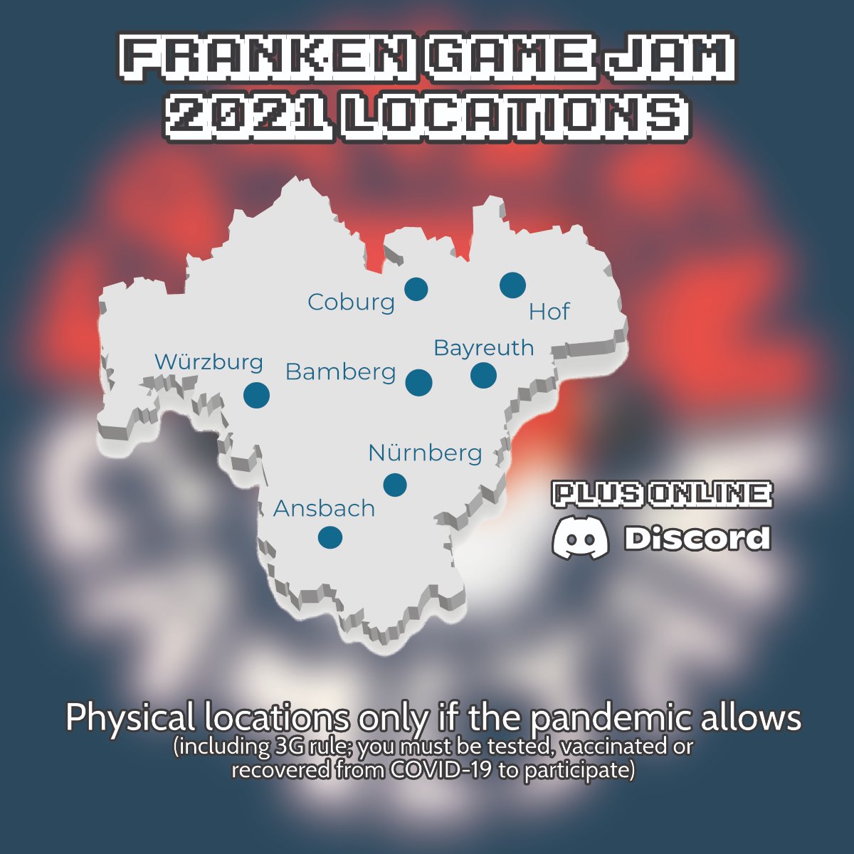 JamFranken's tweet photo. Happy Monday jammers! #frankengamejam is back for 2021

📣 GET YOUR FREE TICKETS NOW 📣 

at https://t.co/0Cj8G5l44h!

📅05.11 - 07.11 📅

We are super excited to host a hybrid #event format! #gamedev #gamejam https://t.co/9RD6ruww6q