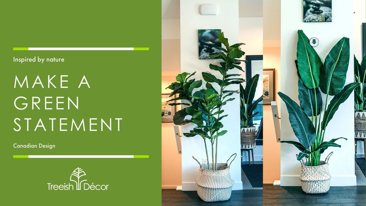 TreeishD's tweet image. Looking to make a statement in your decor? 

Our largest trees and palms help provide that dramatic, tropical warm presence for your decor. Also adding scale and &quot;life.&quot;

#TreeishDecor #makeastatement #artificialplants #indordecor #officedecor #plants #greenaccent #yycbusiness