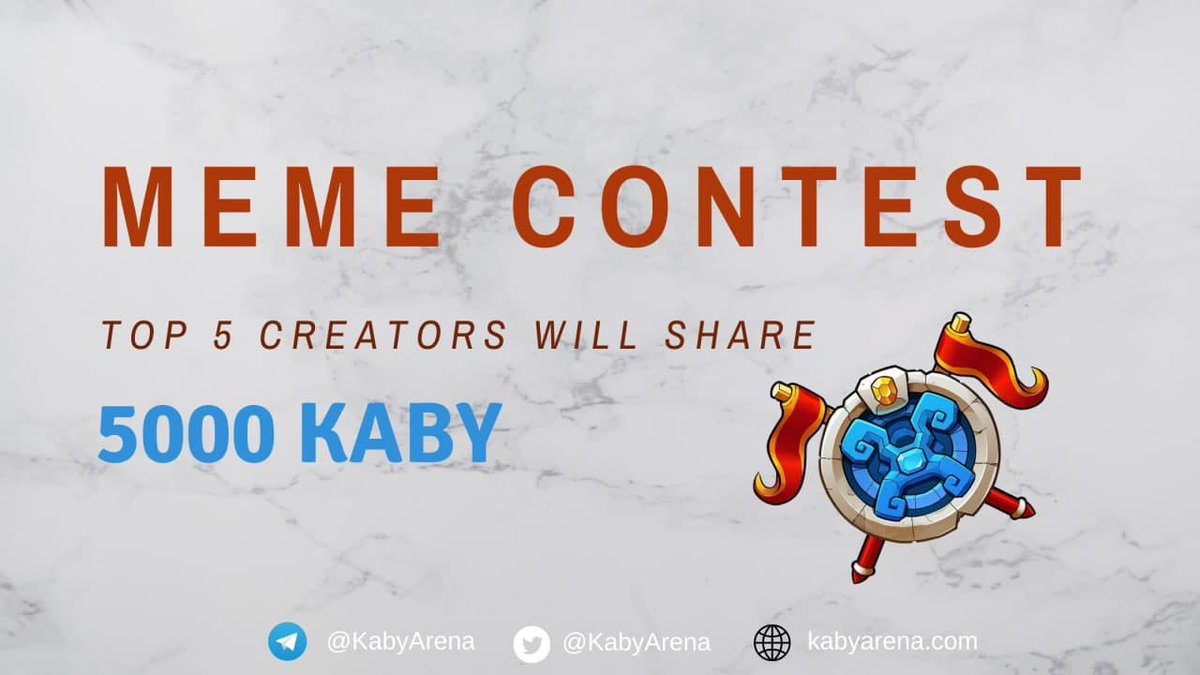 To continue the series of art competitions, we are thrilled to host a meme contest for the community. Let's have some fun by creating Kaby memes and you can reap our rewards. 

💰Prize Pool: 5 winners, each receives 1000 KABY