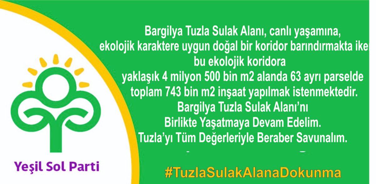 Milas ilçe sınırları içinde yer alan doğal  "Bargilya Tuzla Sulak Alanı" yok edilemez. 
#TuzlaSulakAlanaDokunma
#YeşilPazartesiler