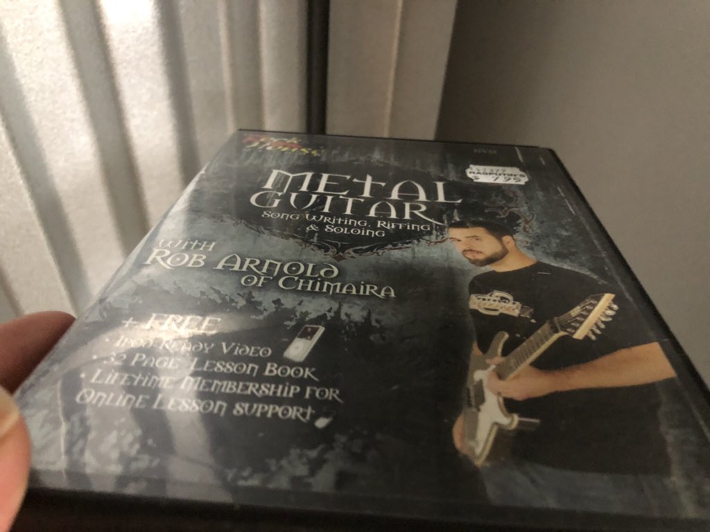 StrayTurtle's tweet photo. Oh, shit! Another instructional DVD! This time with Chimaira’s Rob Arnold! The other one was Alexi Laiho or Children of Bodom! 🤟😆 #RobArnold #Chimaira #AlexiLaiho #ChildrenOfBodom #Guitar #Guitarist #Guitarists #Music #Musicians #Rasputin #RasputinMusic https://t.co/fqb4zT9r82