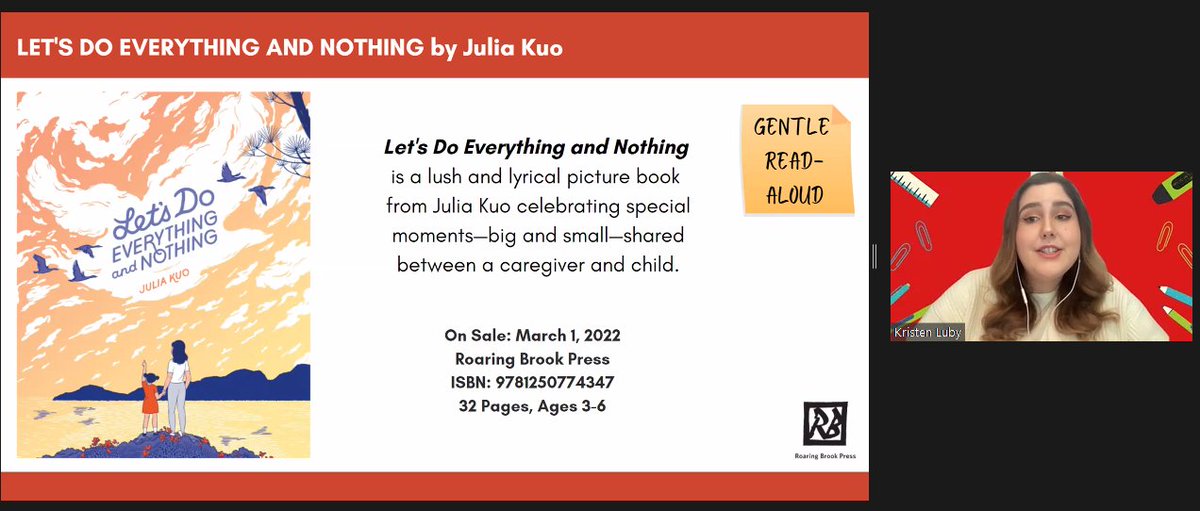 mrsklibrarian's tweet photo. This artwork gives me ALL of the feels! These spreads are *just* STUNNING. Look for @juliaskuo's author-illustrator debut LET'S DO EVERYTHING AND NOTHING, coming March 1, 2022 from @MacKidsSL #MacKidsPreview. Just, wow. ๐คฉ๐๐ https://t.co/5tnA6GgA1l