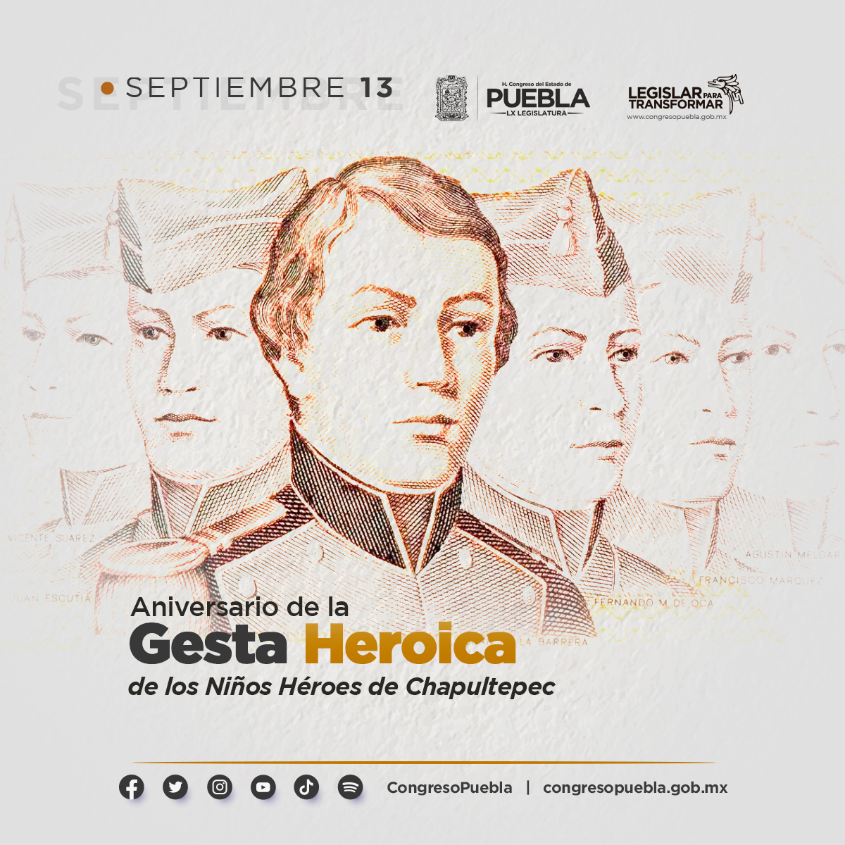 ✍️🇲🇽Hoy conmemoramos el 174 Aniversario de la Gesta Heroica de los #NiñosHéroes en defensa del Castillo de Chapultepec ante la invasión norteamericana en 1847.