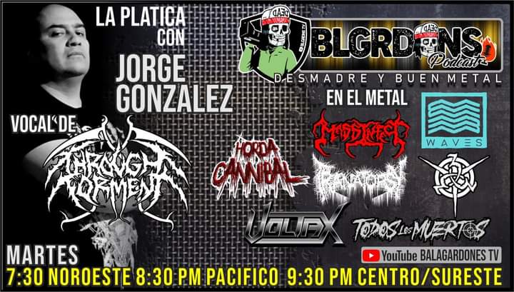 Mañana es martes y ya se la saben que es dia de EL PODCAST DE LOS BALAGARDONES, chingo de buen metal bien cabron  #Tranatopsy #Voltax #Massinfect #Waves #Hordacannibal  y #333_ritual una platica con Jorge González de la brutal banda #ThroughTorment toda la info en este post