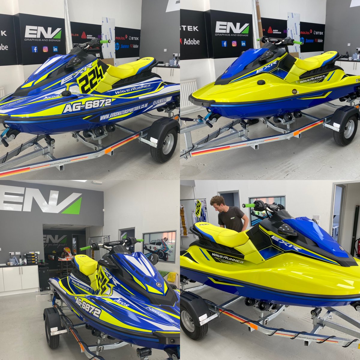 New jet ski graphics fitted to this fantastic Yamaha EXR last week, ready to race…

As well as looking amazing the graphics help protect the ski from day to day wear.

Looking for custom graphics?

Please get in touch
01942 256137
Info@envgraphics.co.uk