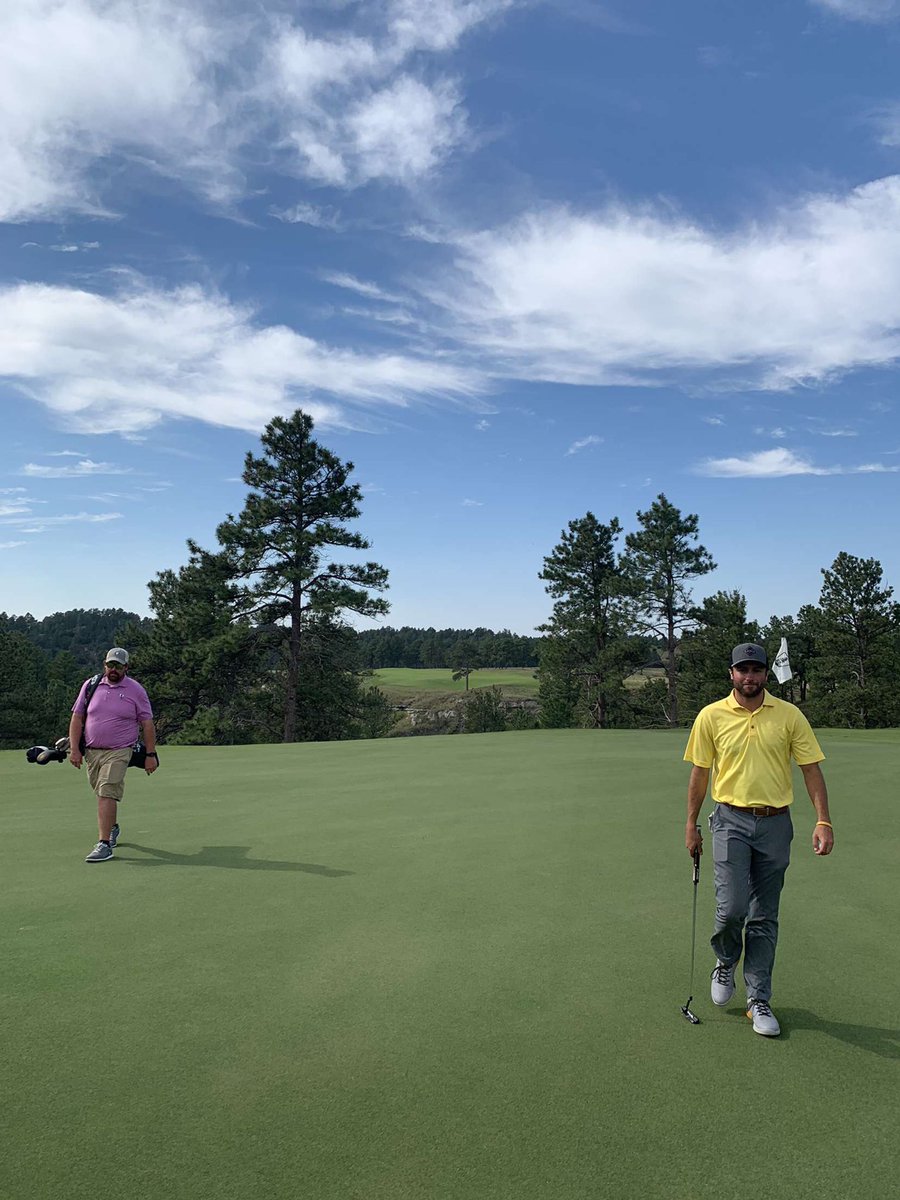 JohnnyOpe's tweet photo. A beautiful Sunday spent with two good dudes and some great golf! Thanks for showing us around @MikeMcCauley8  you definitely got something special up there! #nebraskagolf https://t.co/ocInsSSbcd