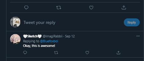 Bluefoxboi's tweet photo. First ever comment ive gotten from a complete stranger on the internet! What a moment!! im super happy :D
 #furry #furryart #newbieartist #twitterart https://t.co/bJU2md27lL